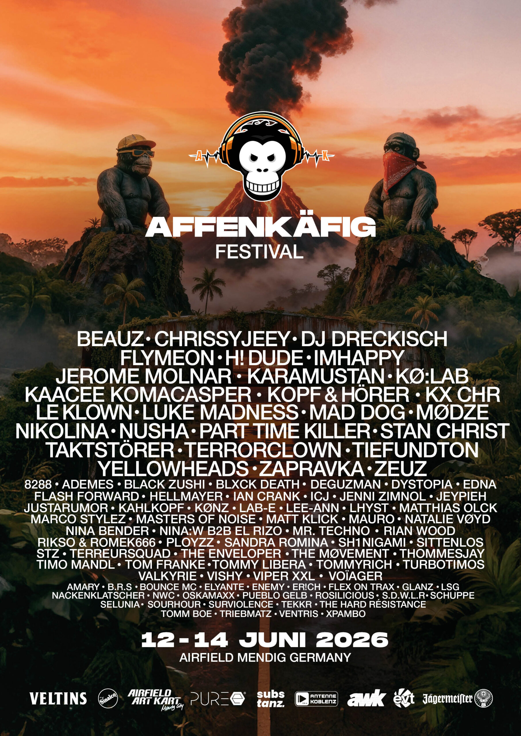 Affenkäfig 2026 Full Lineup Poster